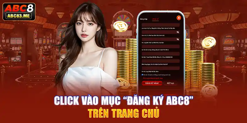 Click vào mục “Đăng ký ABC8” trên trang chủ